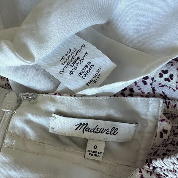 Madewell Silk Echo Grid Convertible‎ Halter Dress Sundress Babydoll in 0 XS - Picture 8 of 10